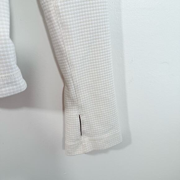 Lululemon Forme Jacket Dune Tan White Gingham Luon Zip Fitted Jacket 6 W4A92S - Picture 14 of 16